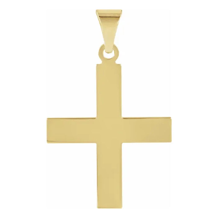 Greek Cross Pendant for Men in 14K Gold