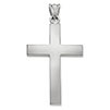 Platinum Medium Plain Cross Pendant for Men