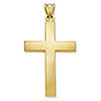 Men's Medium 18K Gold Plain Cross Pendant
