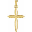 14K Gold Stylized Cross Pendant for Women