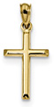 10K Gold Small Plain Cross Pendant