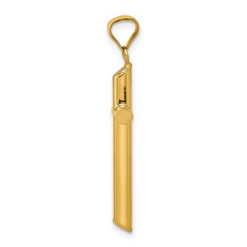 14K Gold Men's Tube Cross Pendant 2