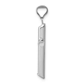 14K White Gold Modern Cross Pendant 2
