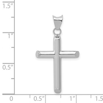 14K White Gold Modern Cross Pendant 3
