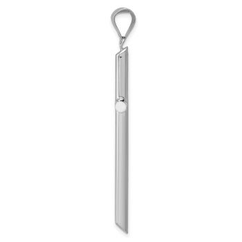 14K White Gold Modern Cross Pendant 2