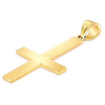 18K Gold St Peters Upside Down Cross Necklace 2