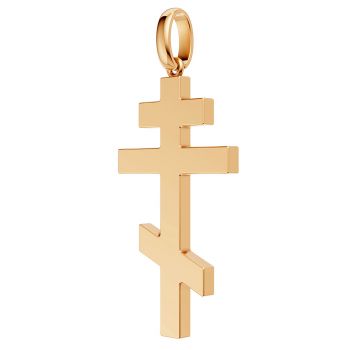22K Gold Men's Eastern Orthodox Cross Pendant 4