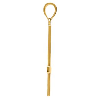 22K Gold Plain Upside Down Men's Cross Pendant 3