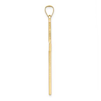 Men's Large Plain Cross Pendant in 14K Gold 2
