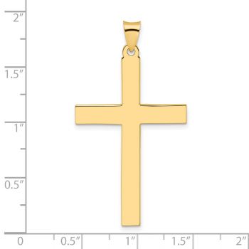 Men's Large Plain Cross Pendant in 14K Gold 4