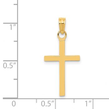 Small Cross Pendant for Women in 14K Solid Gold 3