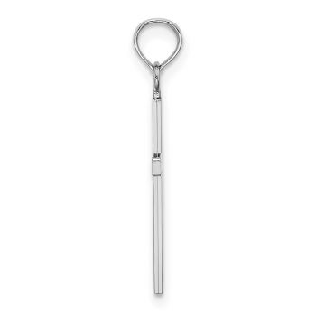14K White Gold Small Cross Charm Pendant for Women 2