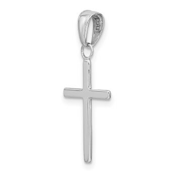 14K White Gold Small Cross Charm Pendant for Women 3