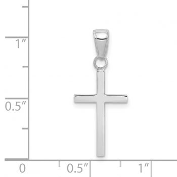 14K White Gold Small Cross Charm Pendant for Women 4