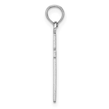 Small Women's 14K White Gold Cross Pendant 2
