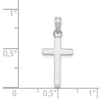 Small Women's 14K White Gold Cross Pendant 3
