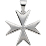 Maltese Cross Pendant Sterling Silver
