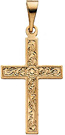 Flower Cross Pendant in 14K Gold