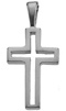 14K White Gold Small Cut-Out Cross Pendant