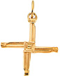 St Brigid's Cross Pendant, 14K Gold