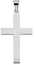Polished Cross Pendant in 14K White Gold