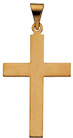 Polished Cross Pendant in 14K Yellow Gold