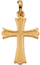 Trinity Cross Pendant, 14K Yellow Gold