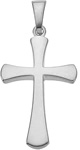Beveled Latin Cross Pendant in 14K White Gold