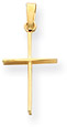 Small Women's Die-Struck 14K Yellow Gold Cross Pendant