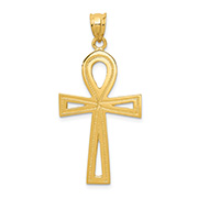 Ankh Cross Pendant in 14K Solid Gold