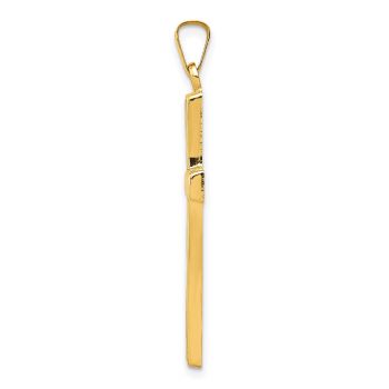 14K Gold Bordered Cross Pendant 2