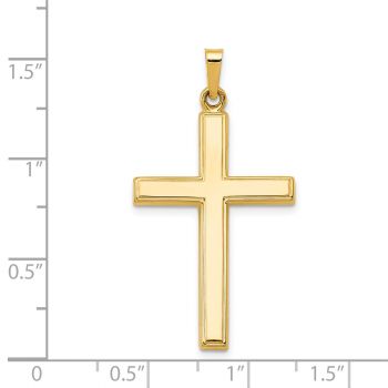 14K Gold Bordered Cross Pendant 4