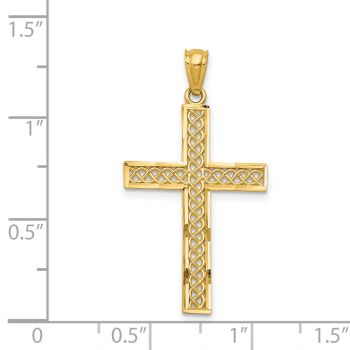 Celtic Knot Latin Cross Pendant in 14K Gold 4