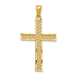 Celtic Knot Latin Cross Pendant in 14K Gold