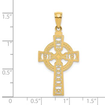 Celtic Cross Pendant in 14K Solid Gold 3