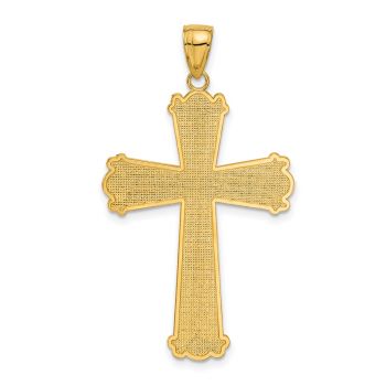 14K Gold Ornate Decorated Cross Pendant 3