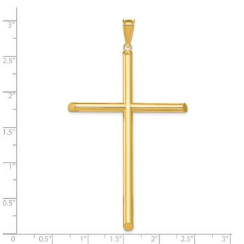 Extra-Large 14K Gold 3D Cross Pendant for Men 3