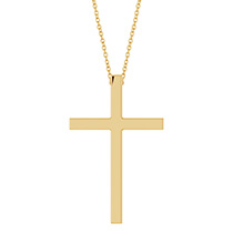 Extra-Large Statement Cross Necklace for Women with Hidden Bail