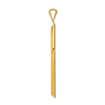 Extra-Large 14K Gold Tube Cross Pendant for Men 2