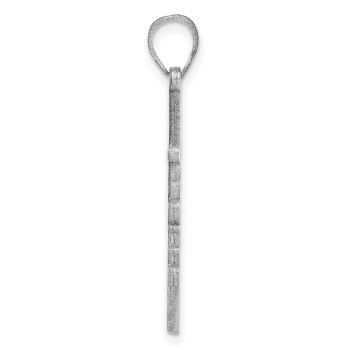 Women's Faith Cross Charm Pendant in 14K White Gold 2