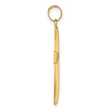 14K Gold Flared Latin Cross Pendant 2