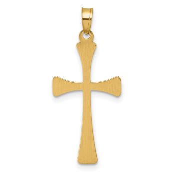 14K Gold Flared Latin Cross Pendant 3