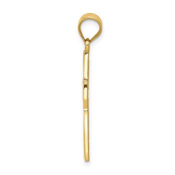Greek Key Cross Pendant in 14K Solid Gold 2