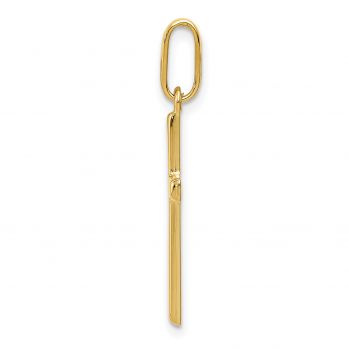 14K Gold Polished Cross Pendant 2