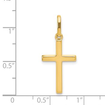 14K Gold Polished Cross Pendant 3