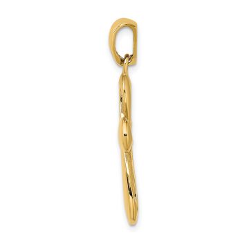 Infinity Loop Cross Pendant in 14K Solid Gold 2