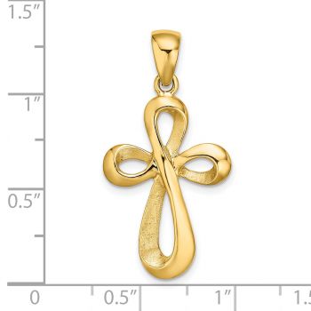Infinity Loop Cross Pendant in 14K Solid Gold 3