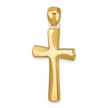 Italian 18K Gold Satin Cross Pendant 4