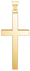 Large 18K Solid Gold Men's Calvary Cross Pendant