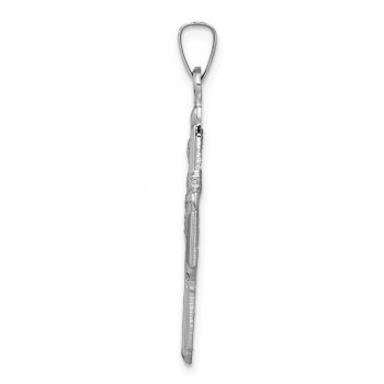 14K White Gold Large 4-Way Jerusalem Cross Pendant 2